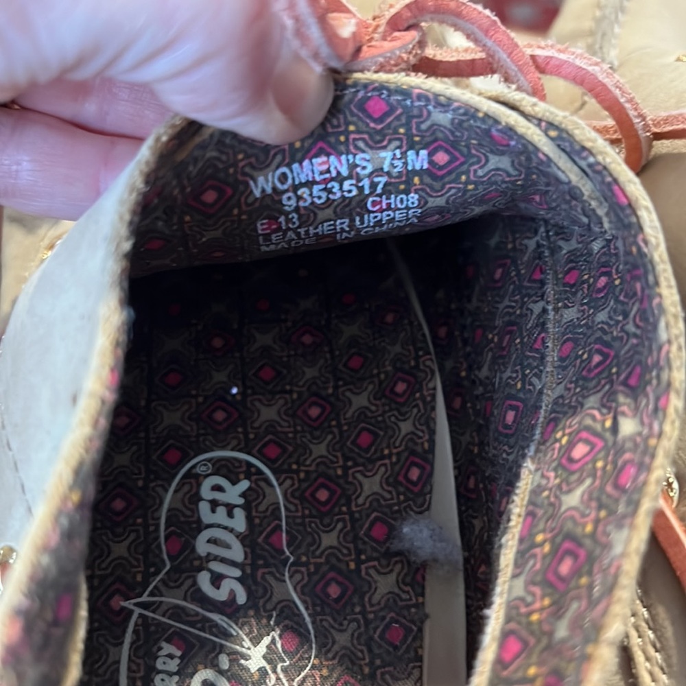 Sperry Top Sider tan leather moccasin ankle booties boat shoes - Picture 4 of 6